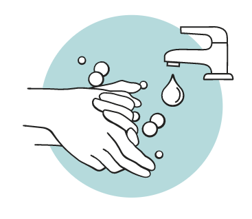 دست‌های خود را با آب و صابون بشویید