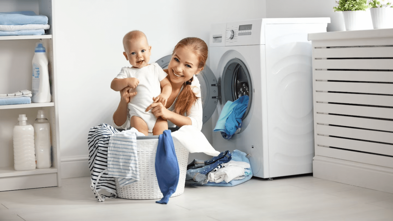 نحوه شستن لباس نوزاد در ماشین لباسشویی