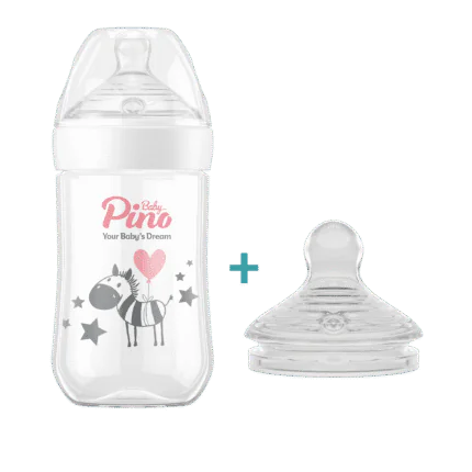 میشه شیشه شیر ۶ تا ۱۸ ماه ۳ مجرا با یک سرشیشه هدیه